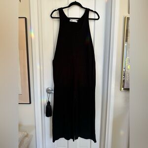 Zara black Knit Overall Jumpsuit